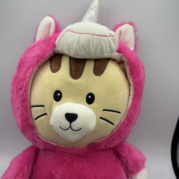 Spark Create Imagine Cat Kitten Plush Pink Unicorn Costume 18" Stuffed Animal - Picture 5 of 8